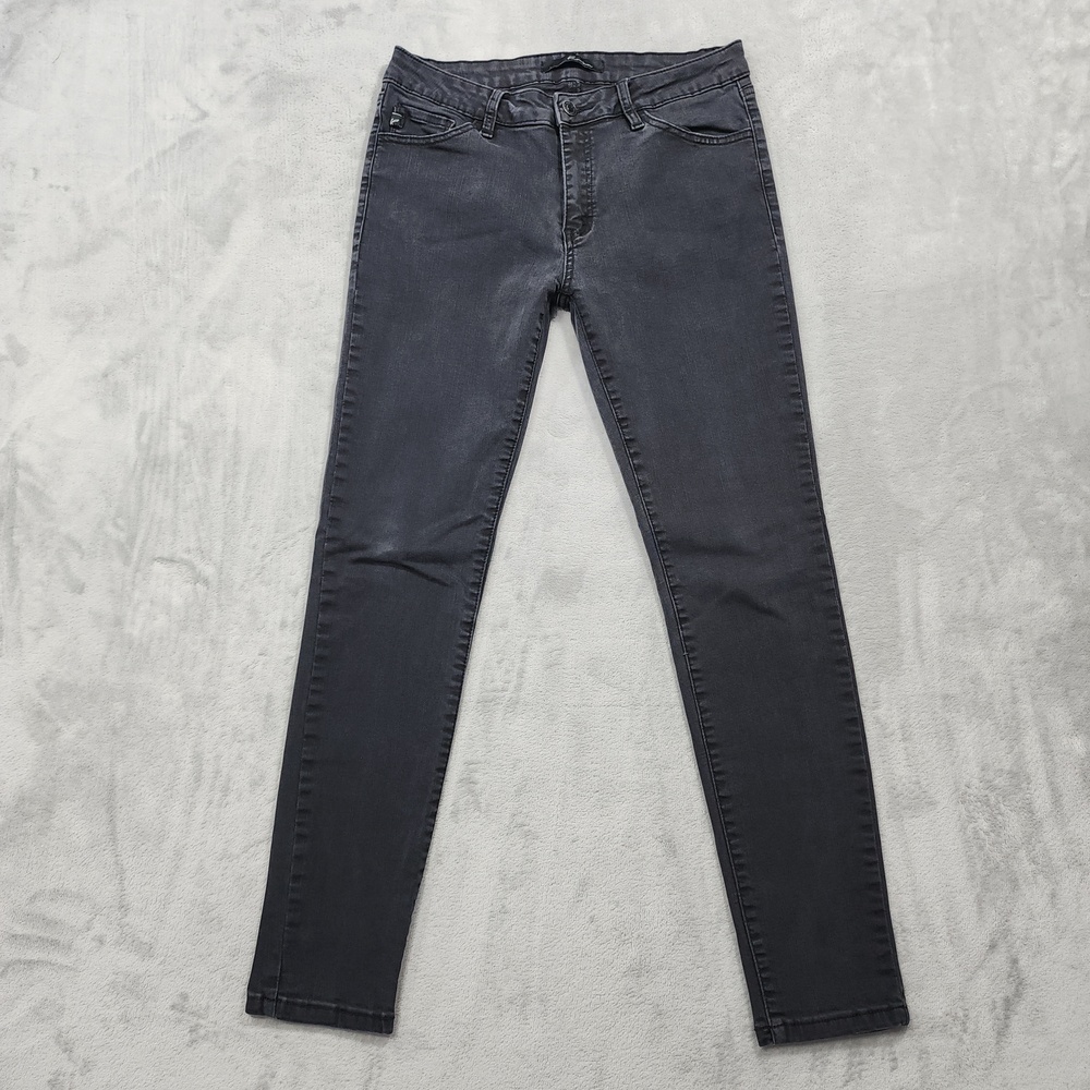 KanCan Jeans Womens 11/29 Faded Black Mid Rise Skinny Slim Stretch Denim Casual